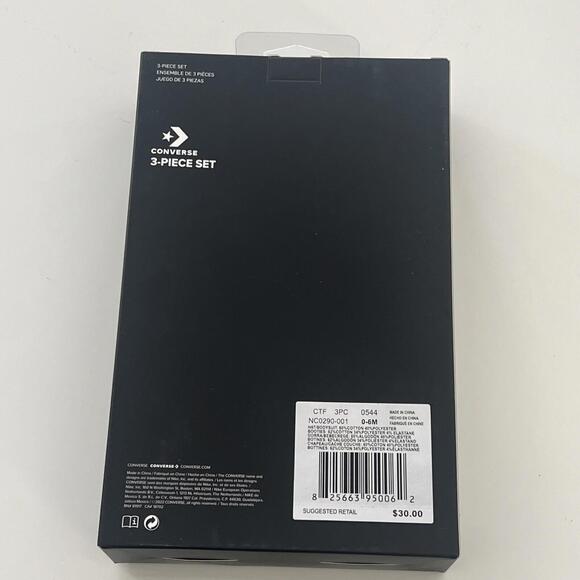 Converse Dinosaur 🦖 3 Piece Set Newborn 0-6 months Brand New - Picture 3 of 3